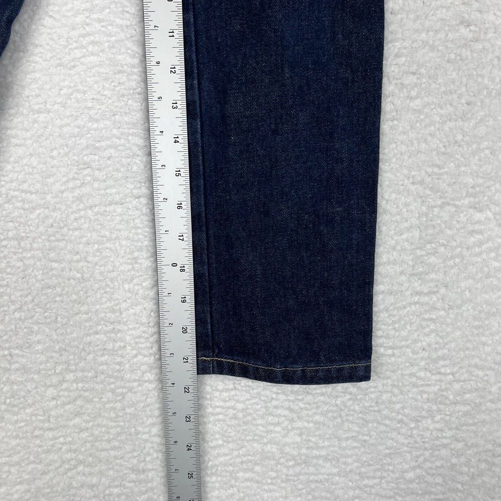 Vintage Guess Jeans Kids 10 Dark‎ Blue Flap Pocket Straight Denim Y2K Made USA - Picture 6 of 12